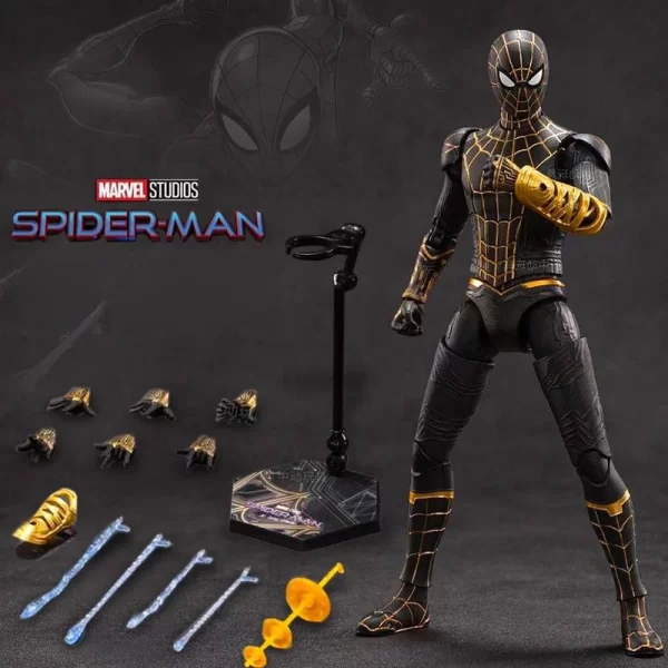Black and Gold Spider-Man Action Figure