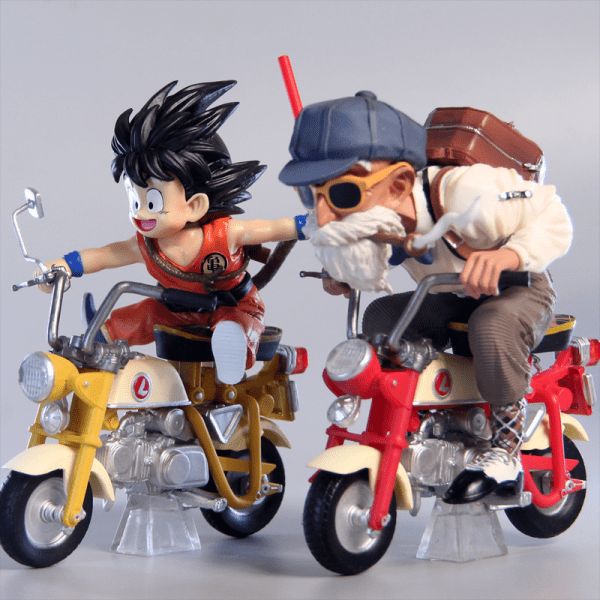 Turtle Sennin And Childhood Goku Motorcycle Figure