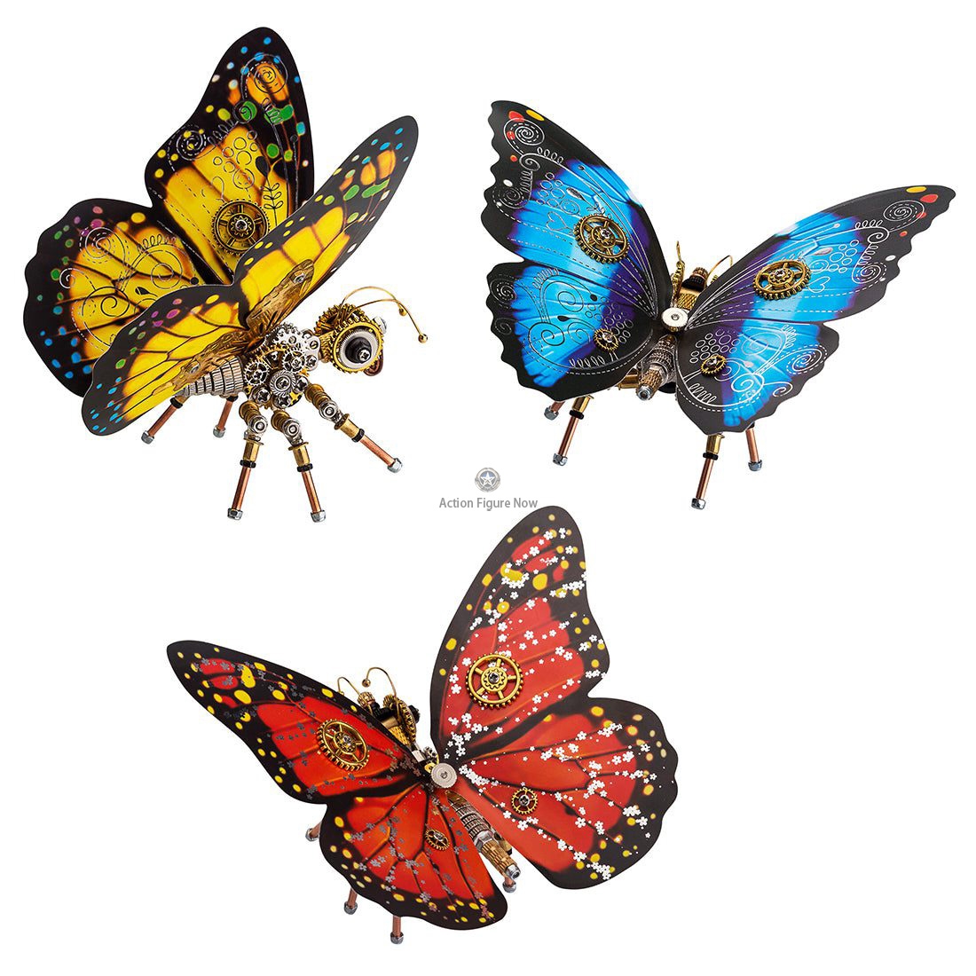 Steampunk Monarch Butterflies 3D Model Building Kit (3-Pack) Steampunk Monarch Butterflies 3D Model Building Kit (3-Pack)