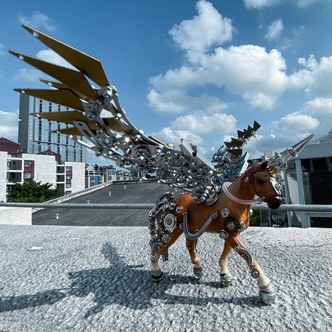 DIY 3D Assembly Metal Mechanical Winged Unicorn Model Kit DIY 3D Assembly Metal Mechanical Winged Unicorn Model Kit