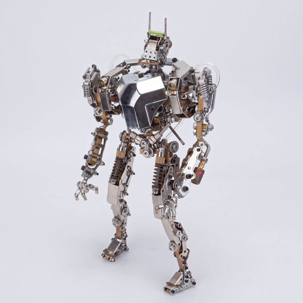 3D Metal LED Humanoid Robot with Articulated Joints (700+ Pieces)
