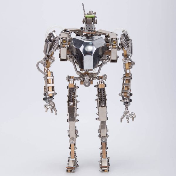 3D Metal LED Humanoid Robot with Articulated Joints (700+ Pieces)