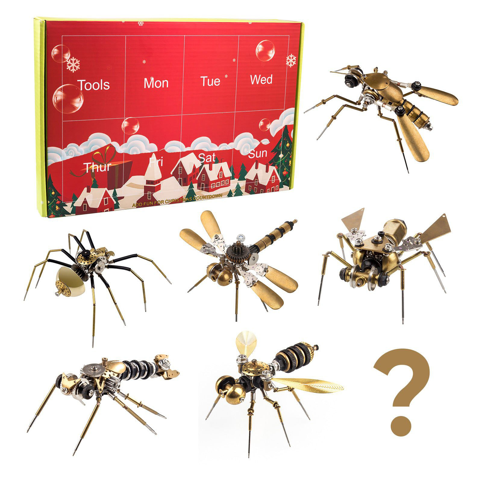 Tiny Steampunk Insects 3D Metal Bugs Mosquito Earwigs Bee Model Kits Gadgets Tiny Steampunk Insects 3D Metal Bugs Mosquito Earwigs Bee Model Kits Gadgets