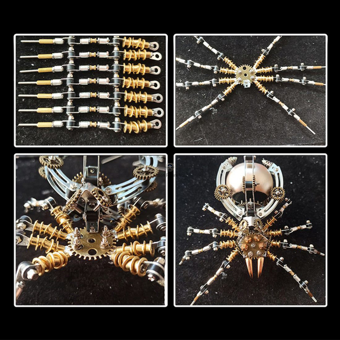 Halloween Spider Lamp Metal 3D Model Kits - DIY Steampunk Sculpture 512Pcs