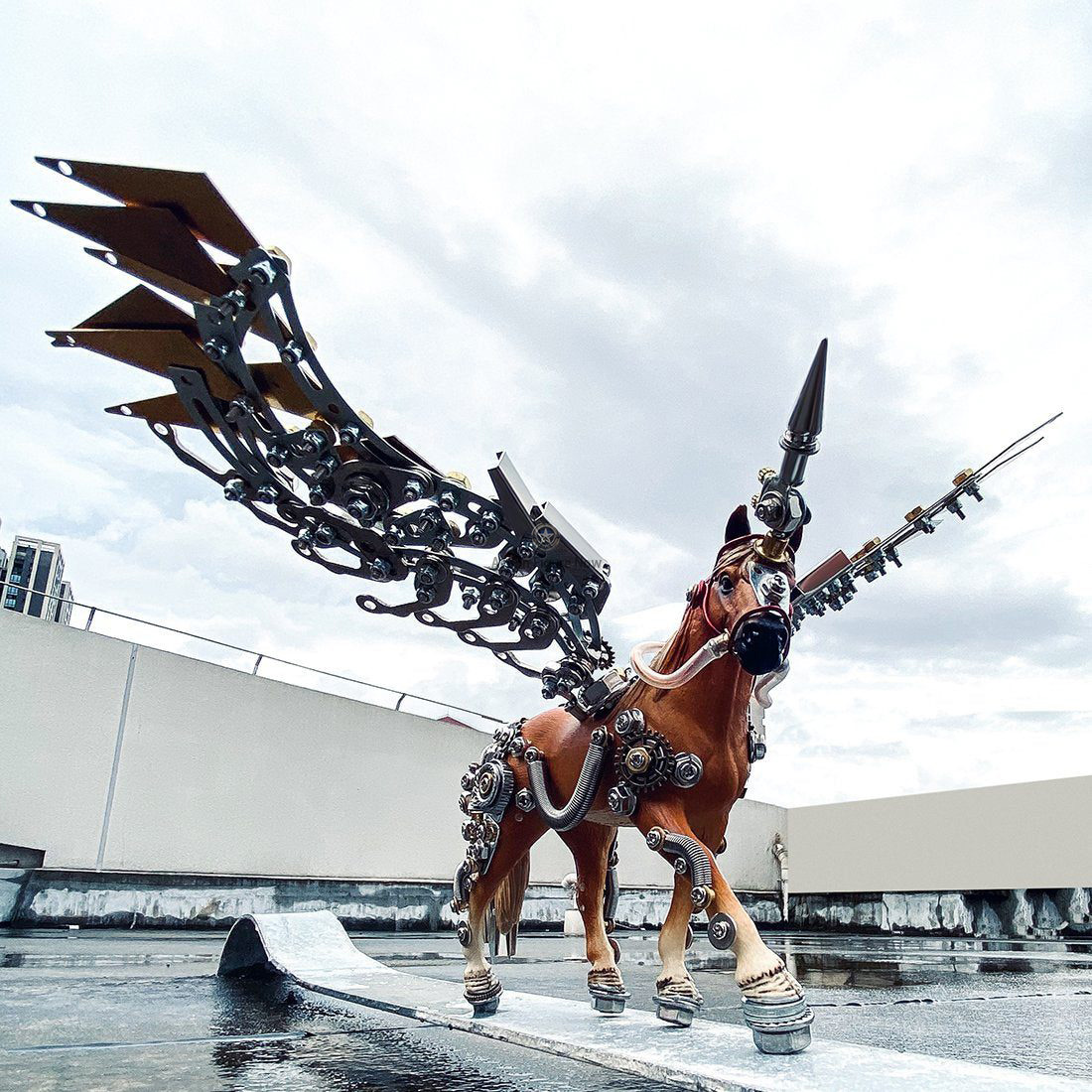 DIY 3D Assembly Metal Mechanical Winged Unicorn Model Kit DIY 3D Assembly Metal Mechanical Winged Unicorn Model Kit