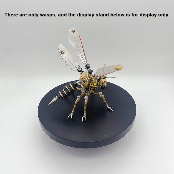 Steampunk Mechanical Wasp 3D Metal Puzzle Model Kit, 300Pcs