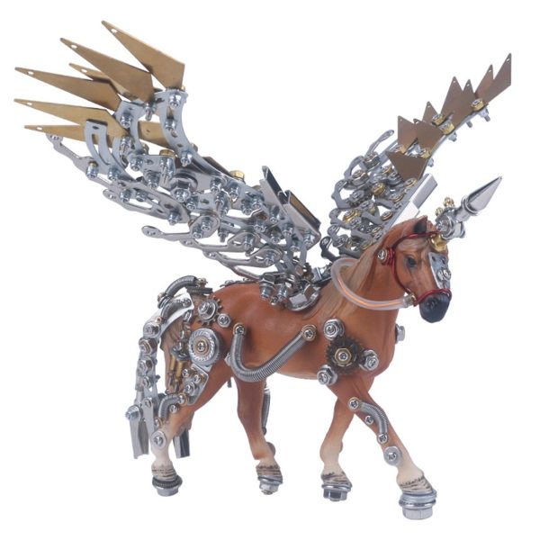 DIY 3D Assembly Metal Mechanical Winged Unicorn Model Kit