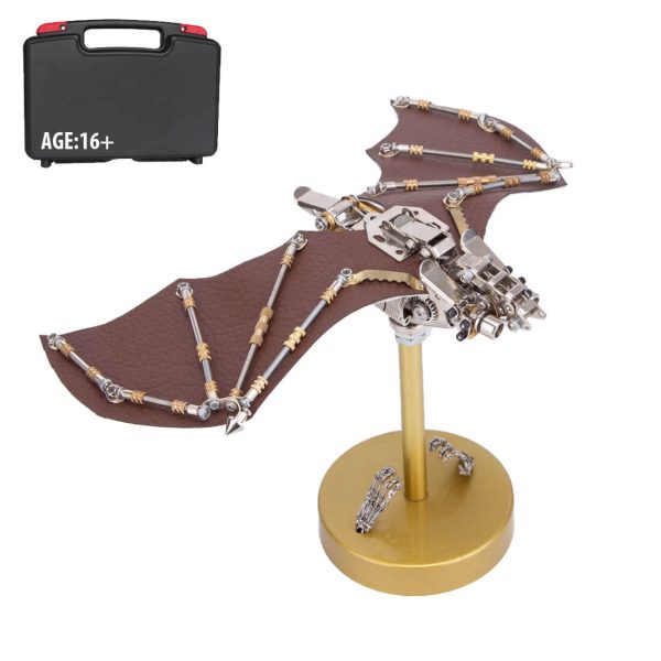LED Steampunk Vampire Bat 300+PCS 3D DIY Mechanical Animal Model Kits