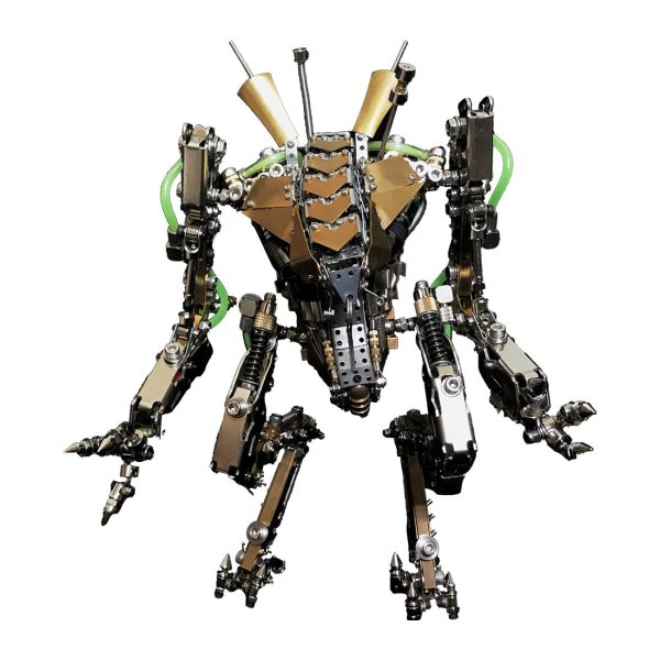 3D Metal Puzzle LED Lobster Shrimp Heavy Mech Robot: Movable