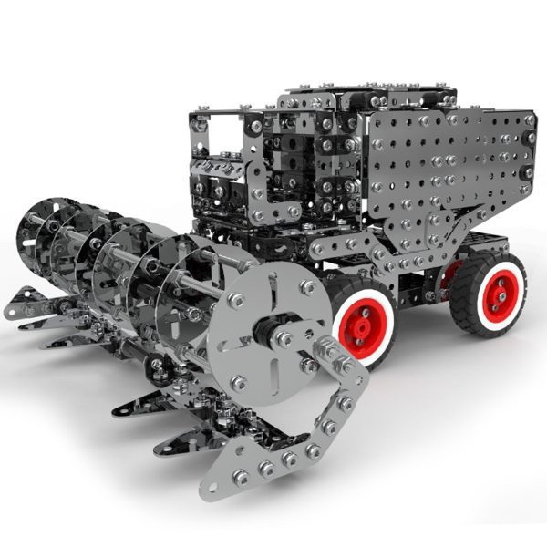1054-Piece 3D Metal Assembly Gear-Drive Big Farm Harvester Vehicle Model Kit