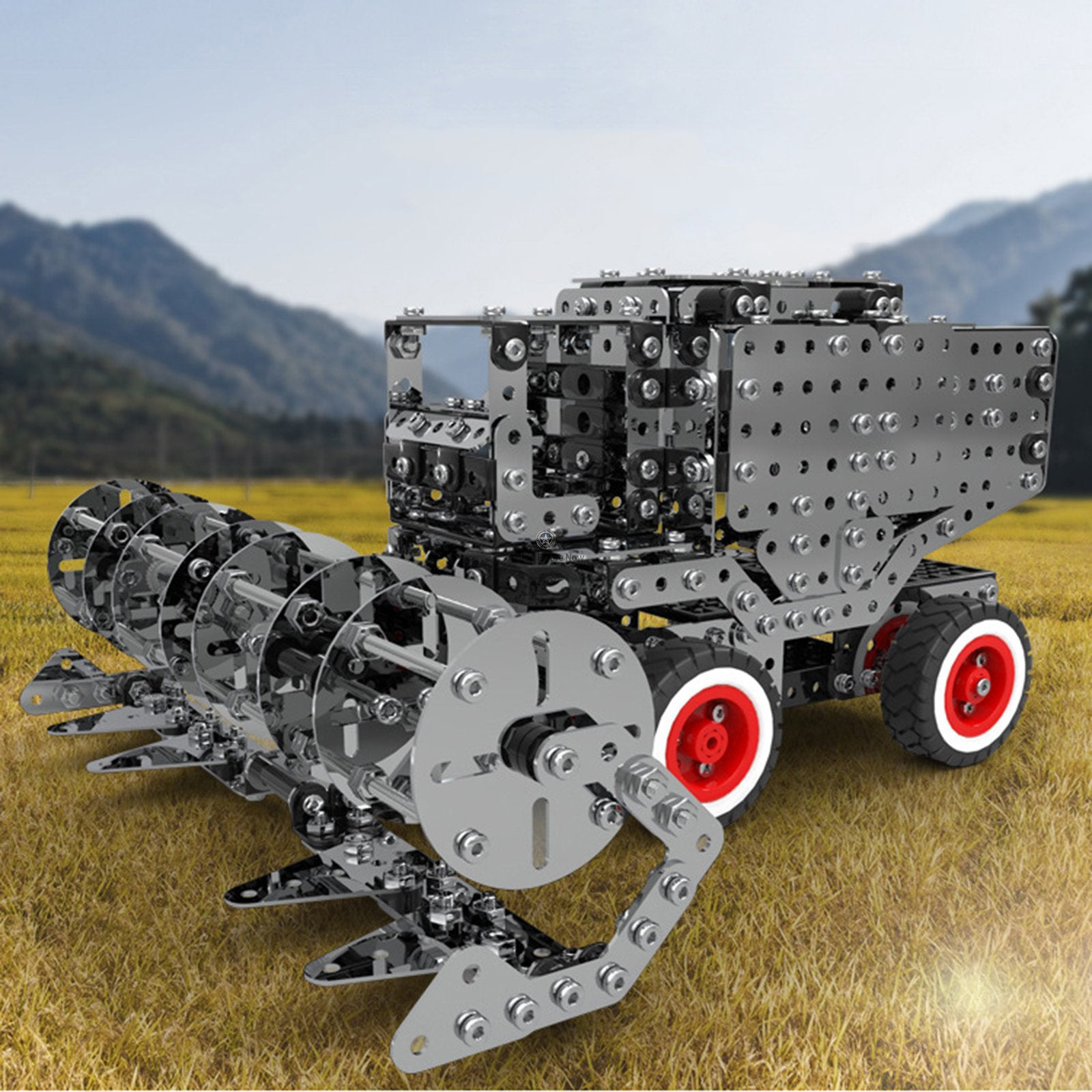 1054-Piece 3D Metal Assembly Gear-Drive Big Farm Harvester Vehicle Model Kit 1054-Piece 3D Metal Assembly Gear-Drive Big Farm Harvester Vehicle Model Kit