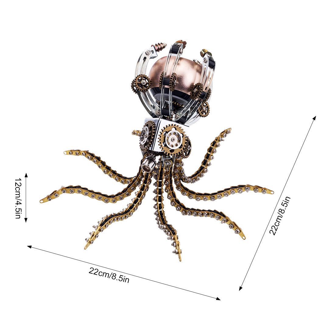 1060PCS 3D Metal Puzzle DIY Kit Steampunk Mechanical Octopus Music Box 1060PCS 3D Metal Puzzle DIY Kit Steampunk Mechanical Octopus Music Box