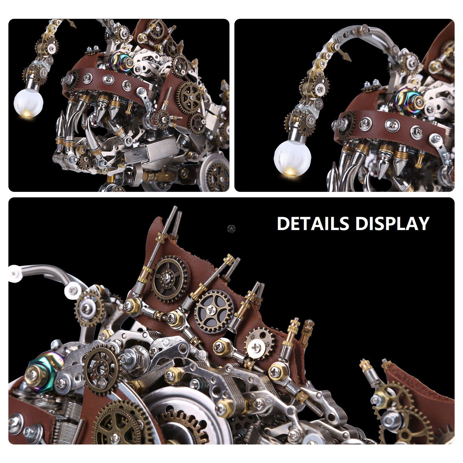 Lantern Fish Colorful Changing Lamp Steampunk Model DIY Kit Lantern Fish Colorful Changing Lamp Steampunk Model DIY Kit