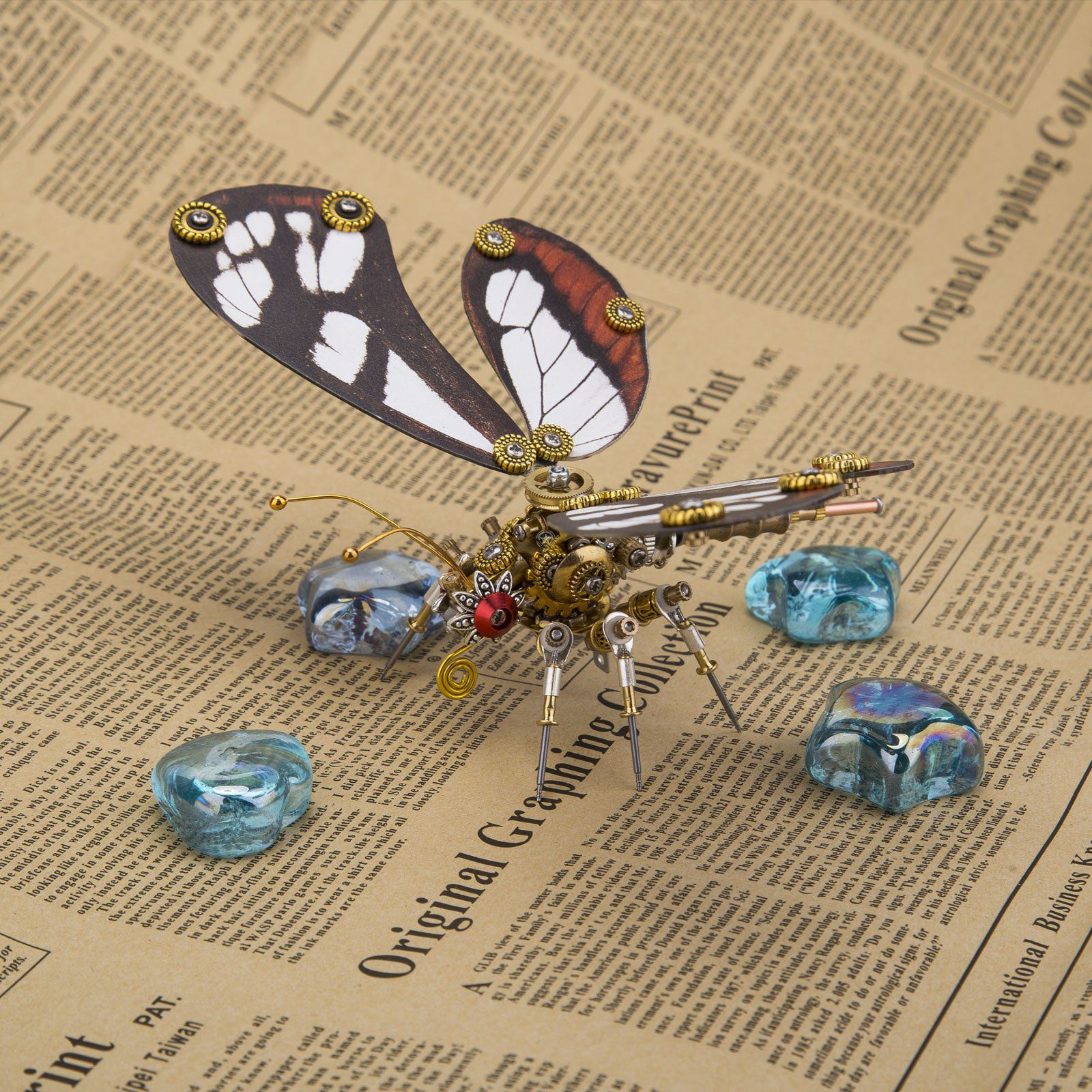Steampunk Greta Oto Footed Butterfly 3D Metal Puzzle Model Steampunk Greta Oto Footed Butterfly 3D Metal Puzzle Model