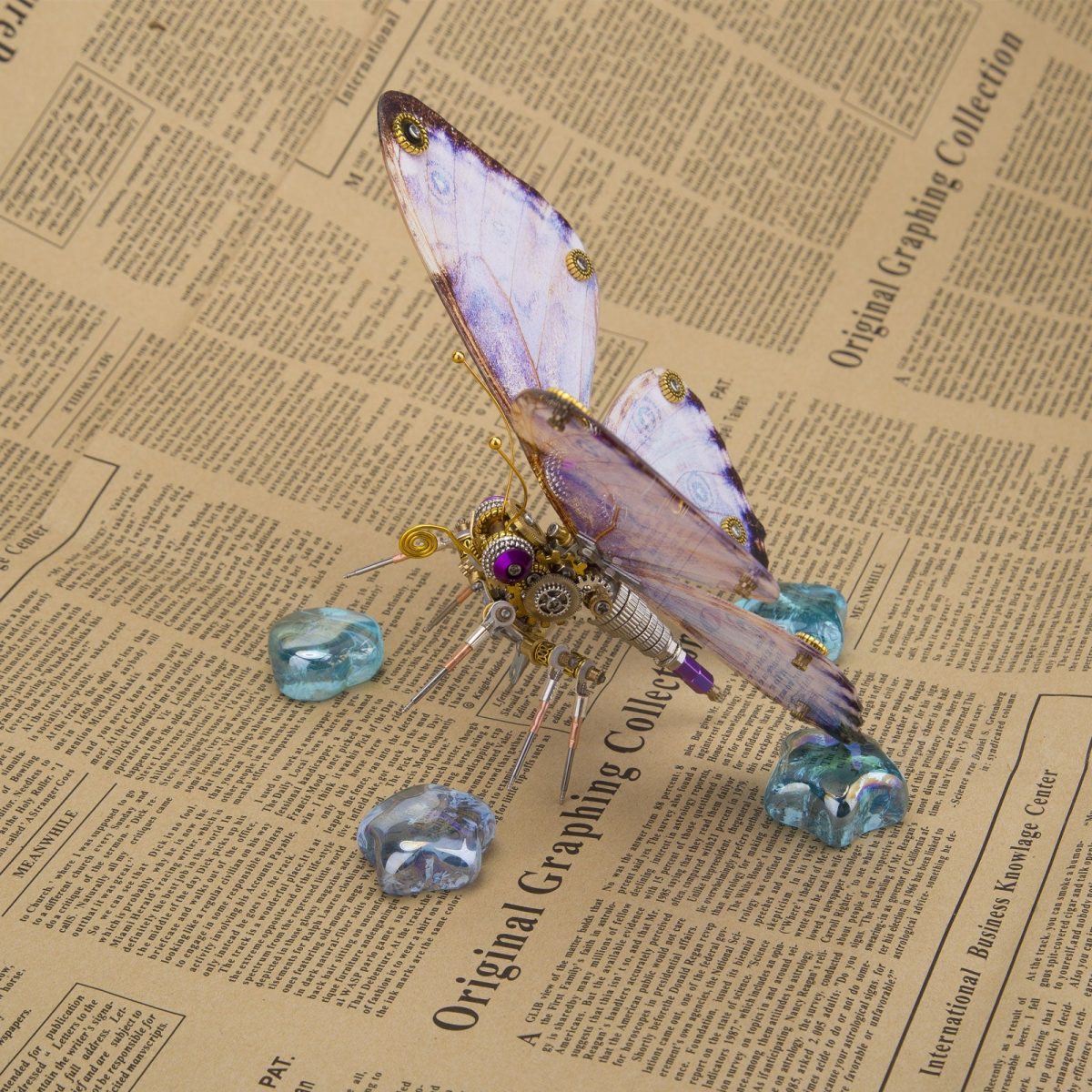 Steampunk Morpho Butterfly Metal Model