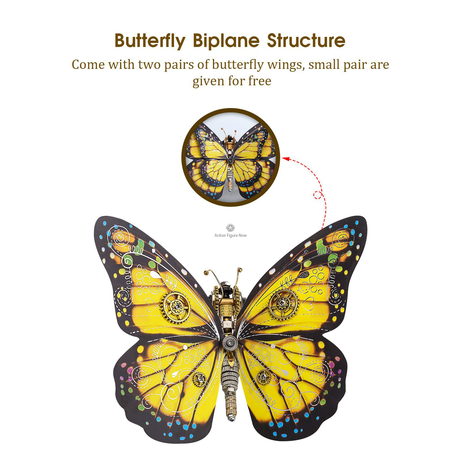 3D Metal Puzzle Tiger Swallowtail Butterfly Assembly Model 3D Metal Puzzle Tiger Swallowtail Butterfly Assembly Model