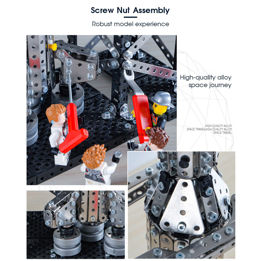 1521Pcs Rocket with Launchpad Space Series DIY Assembly Toy 1521Pcs Rocket with Launchpad Space Series DIY Assembly Toy