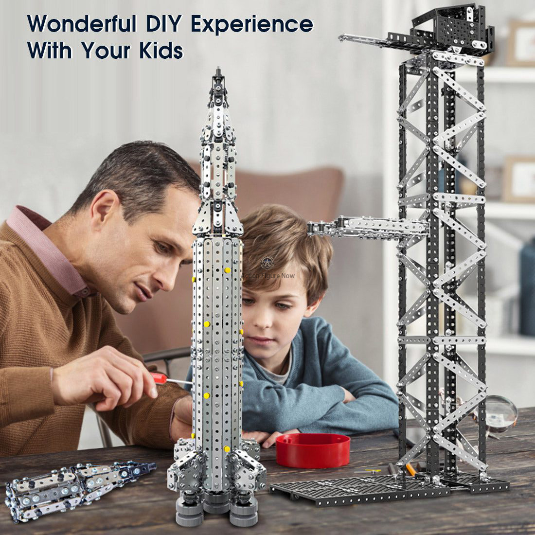 1521Pcs Rocket with Launchpad Space Series DIY Assembly Toy 1521Pcs Rocket with Launchpad Space Series DIY Assembly Toy