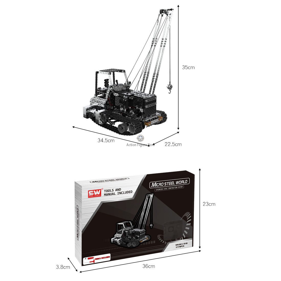 1745Pcs 2.4G 10CH DIY Metal KIT - Heavy Duty Self-erecting RC Crane with Foldable Jib 1745Pcs 2.4G 10CH DIY Metal KIT - Heavy Duty Self-erecting RC Crane with Foldable Jib