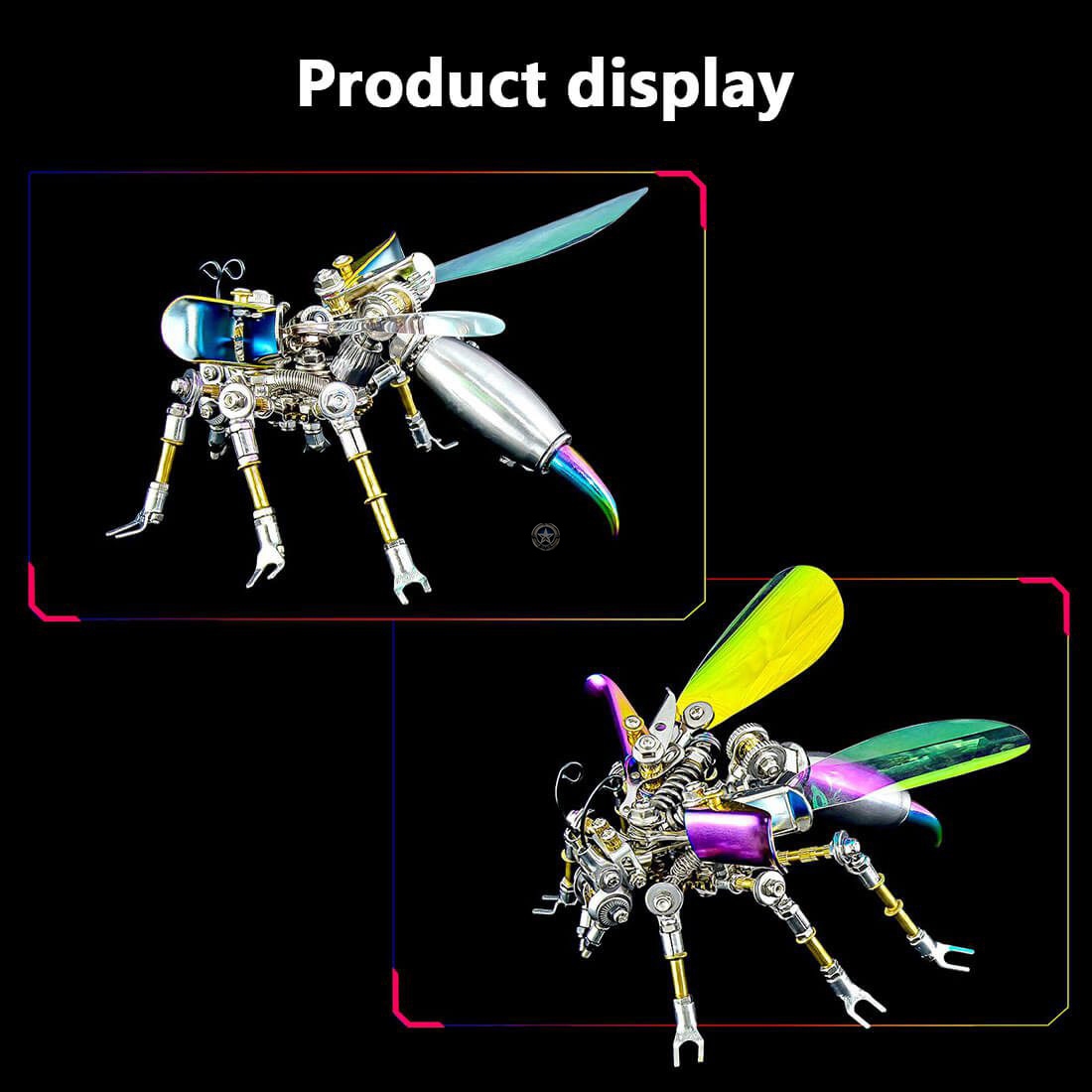 180-Piece Punk Mini Wasp 3D Metal Puzzle: DIY Insect Model Assembly Kit 180-Piece Punk Mini Wasp 3D Metal Puzzle: DIY Insect Model Assembly Kit