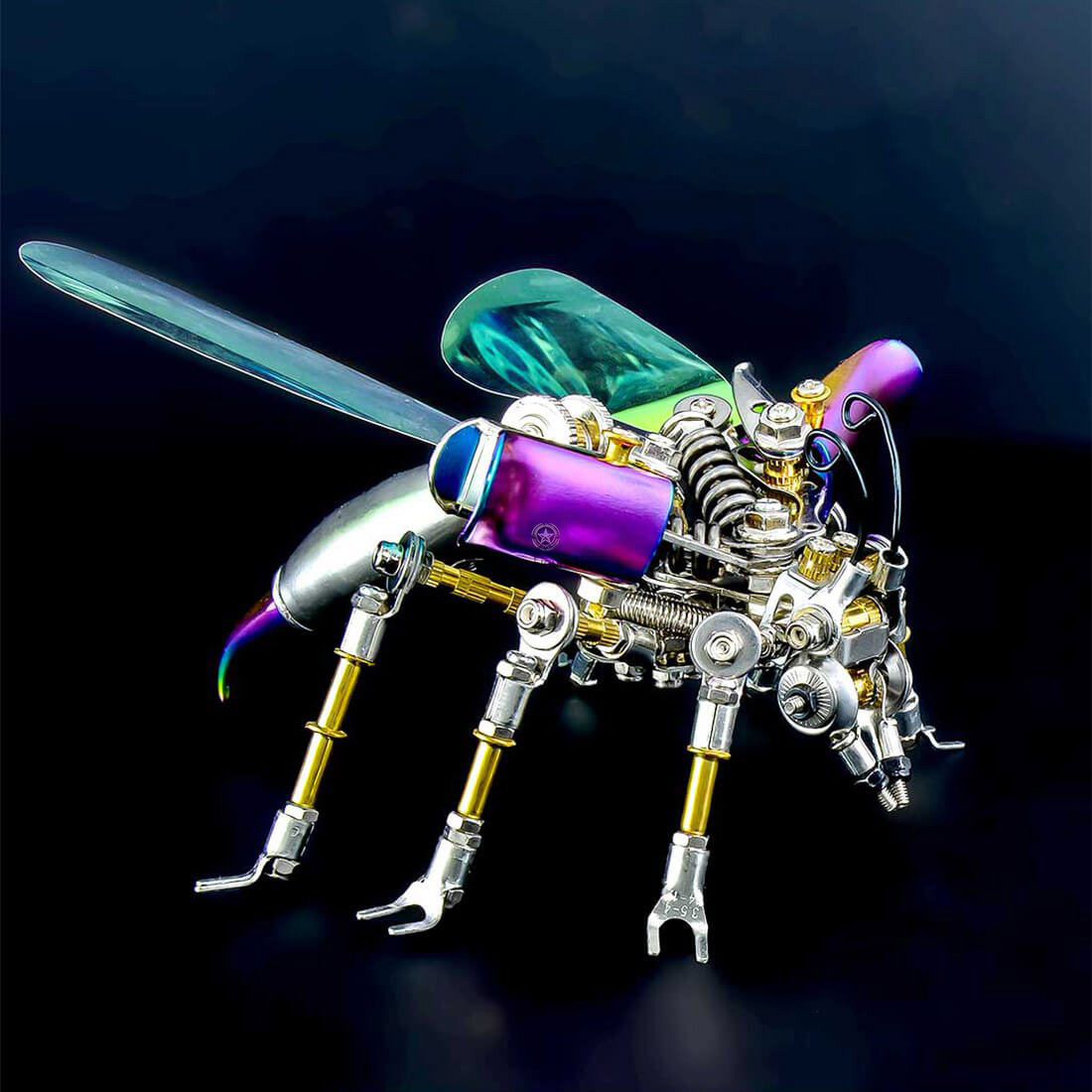 180-Piece Punk Mini Wasp 3D Metal Puzzle: DIY Insect Model Assembly Kit 180-Piece Punk Mini Wasp 3D Metal Puzzle: DIY Insect Model Assembly Kit