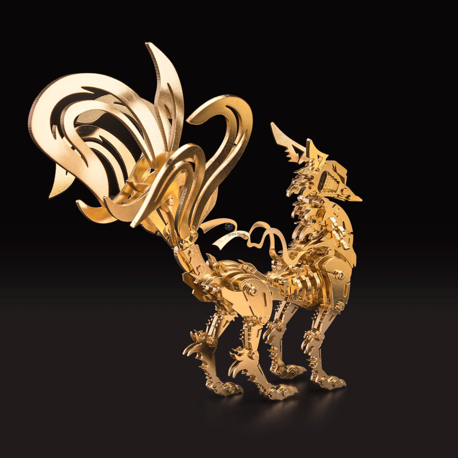 Golden Nine-Tailed Fox 3D Metal Puzzle: Mythological Oriental Creature
