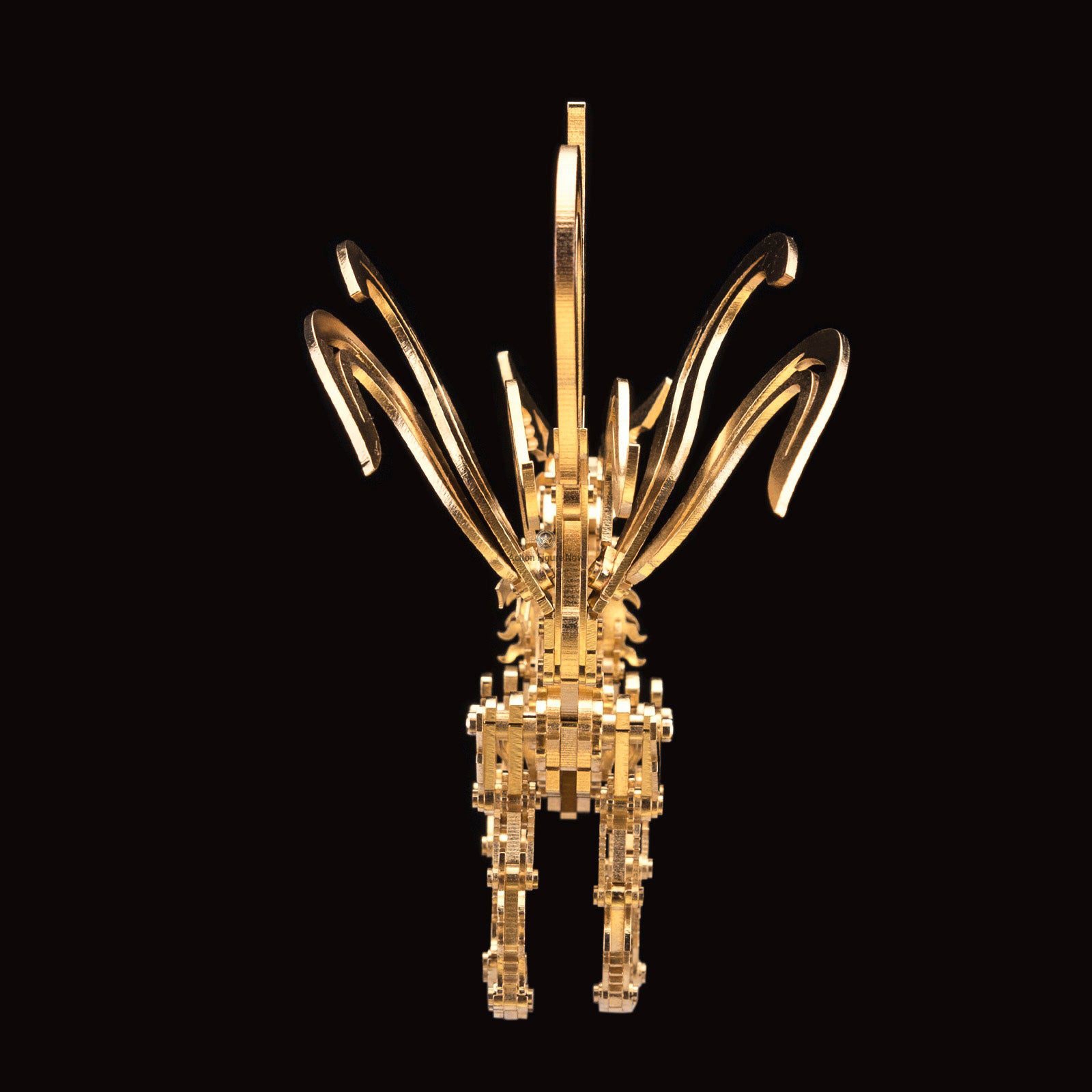 Golden Nine-Tailed Fox 3D Metal Puzzle: Mythological Oriental Creature Golden Nine-Tailed Fox 3D Metal Puzzle: Mythological Oriental Creature