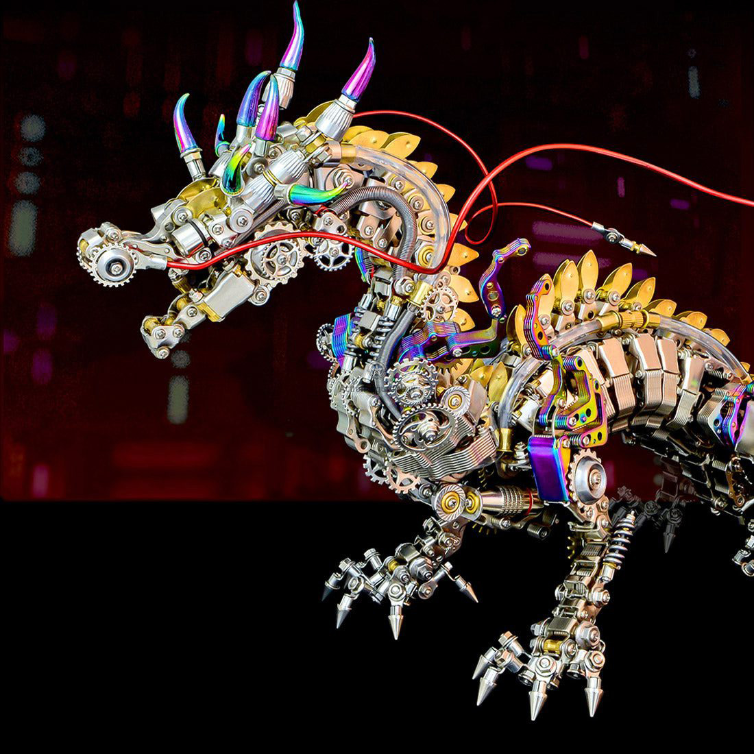 2030-Piece Punk Mechanical Metal Large Dragon Model Kit