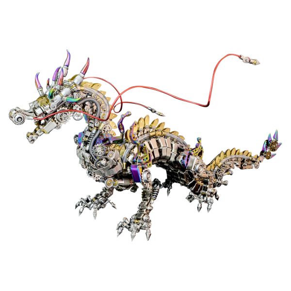 2030-Piece Punk Mechanical Metal Large Dragon Model Kit - Challenging Puzzle (50cm)