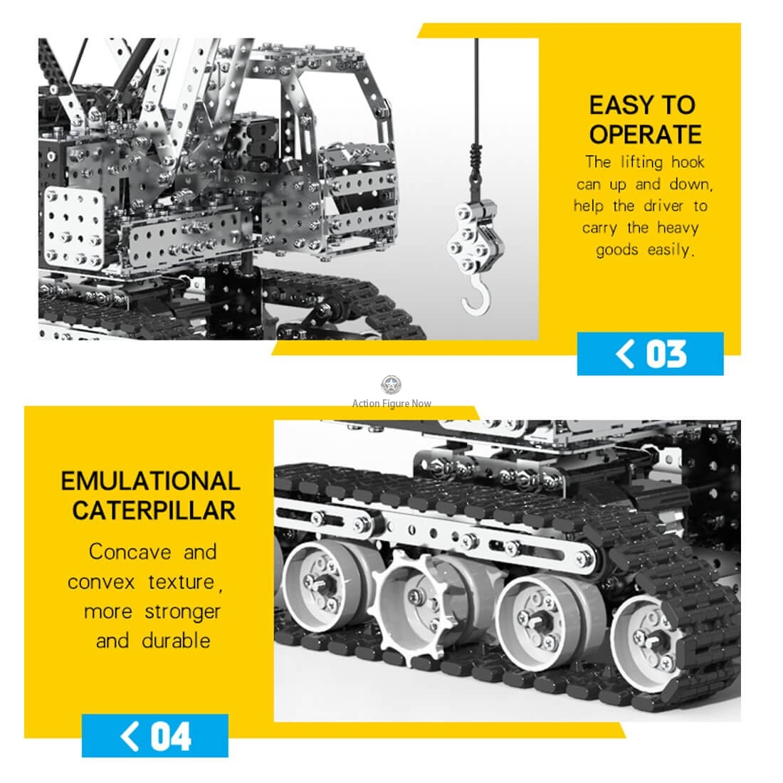 DIY Assembly 2152Pcs Stainless Steel 2.4G 12CH Remote Control Crawler Crane Building Blocks Crane Toy DIY Assembly 2152Pcs Stainless Steel 2.4G 12CH Remote Control Crawler Crane Building Blocks Crane Toy
