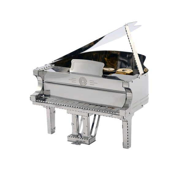 23Pcs 3D Metal Piano Model Building Kit with Music Box