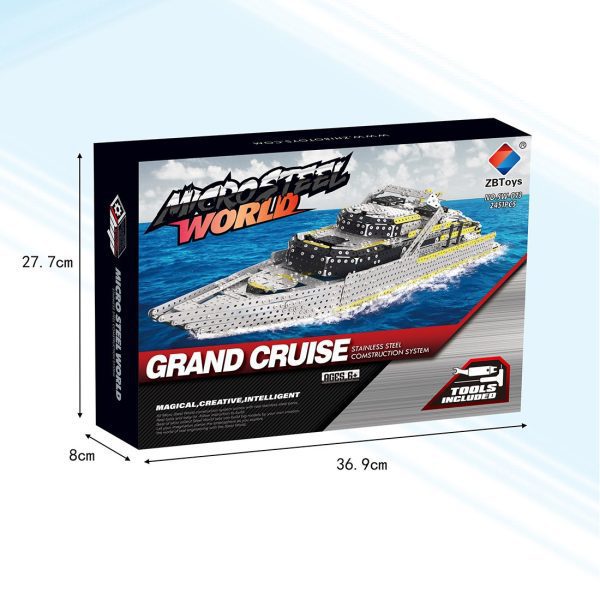 2451Pcs Assembly Screw 3D Metal Puzzle: Large Cruise Ship Model Kit