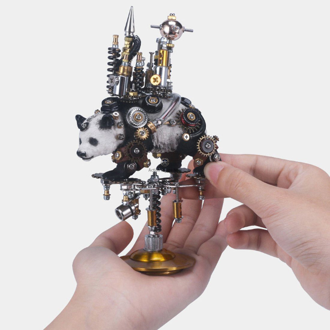 290 Pieces DIY 3D Metal Assembly Black-and-White Panda with Walking Castle Model Kit 290 Pieces DIY 3D Metal Assembly Black-and-White Panda with Walking Castle Model Kit