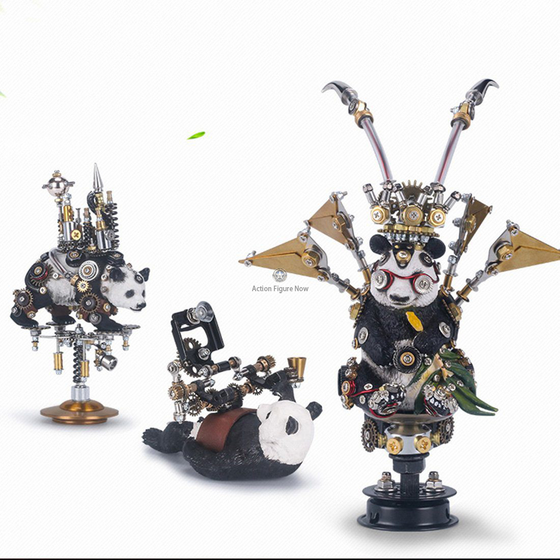 290 Pieces DIY 3D Metal Assembly Black-and-White Panda with Walking Castle Model Kit 290 Pieces DIY 3D Metal Assembly Black-and-White Panda with Walking Castle Model Kit