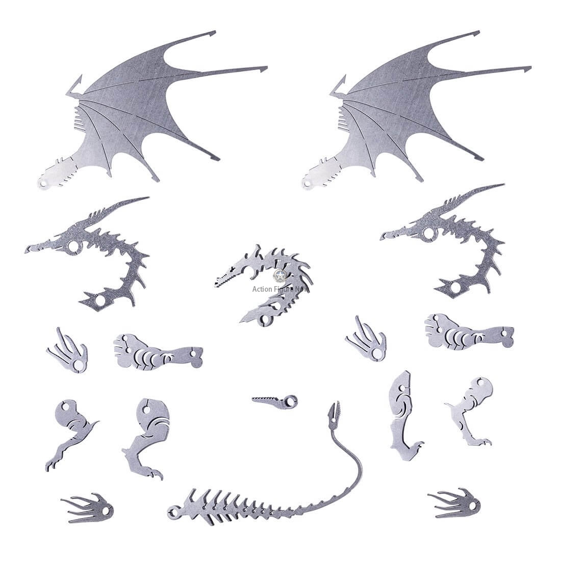 2pcs 3D Ice Dragon & Flying Dragon DIY Assembled Metal Model Puzzle Toys 2pcs 3D Ice Dragon & Flying Dragon DIY Assembled Metal Model Puzzle Toys