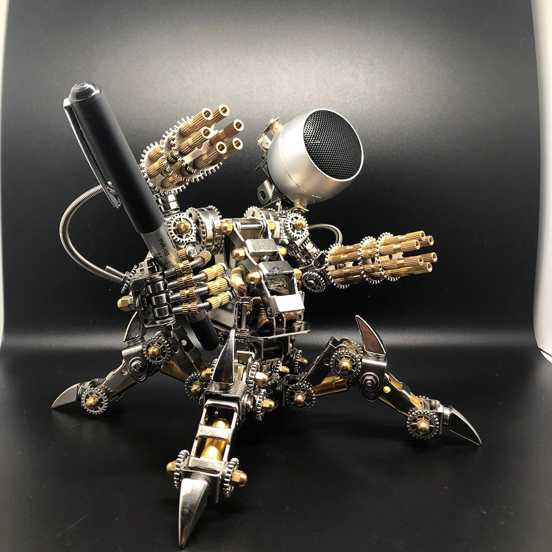 313Pcs DIY Stainless Steel 3D Puzzle Model Set - Magnetic Mecha Model with Detachable Bluetooth Speakers 313Pcs DIY Stainless Steel 3D Puzzle Model Set - Magnetic Mecha Model with Detachable Bluetooth Speakers