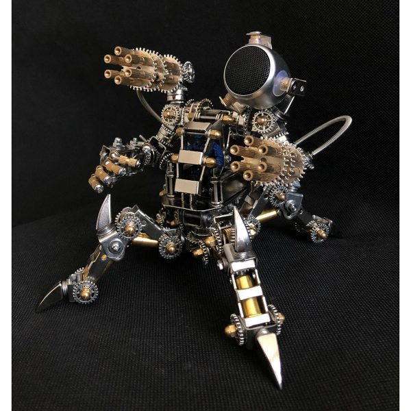 313Pcs DIY Stainless Steel 3D Puzzle Model Set - Magnetic Mecha Model with Detachable Bluetooth Speakers