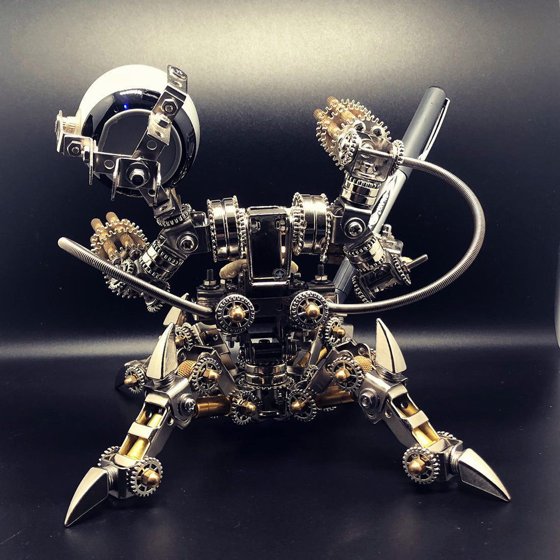 313Pcs DIY Stainless Steel 3D Puzzle Model Set - Magnetic Mecha Model with Detachable Bluetooth Speakers 313Pcs DIY Stainless Steel 3D Puzzle Model Set - Magnetic Mecha Model with Detachable Bluetooth Speakers