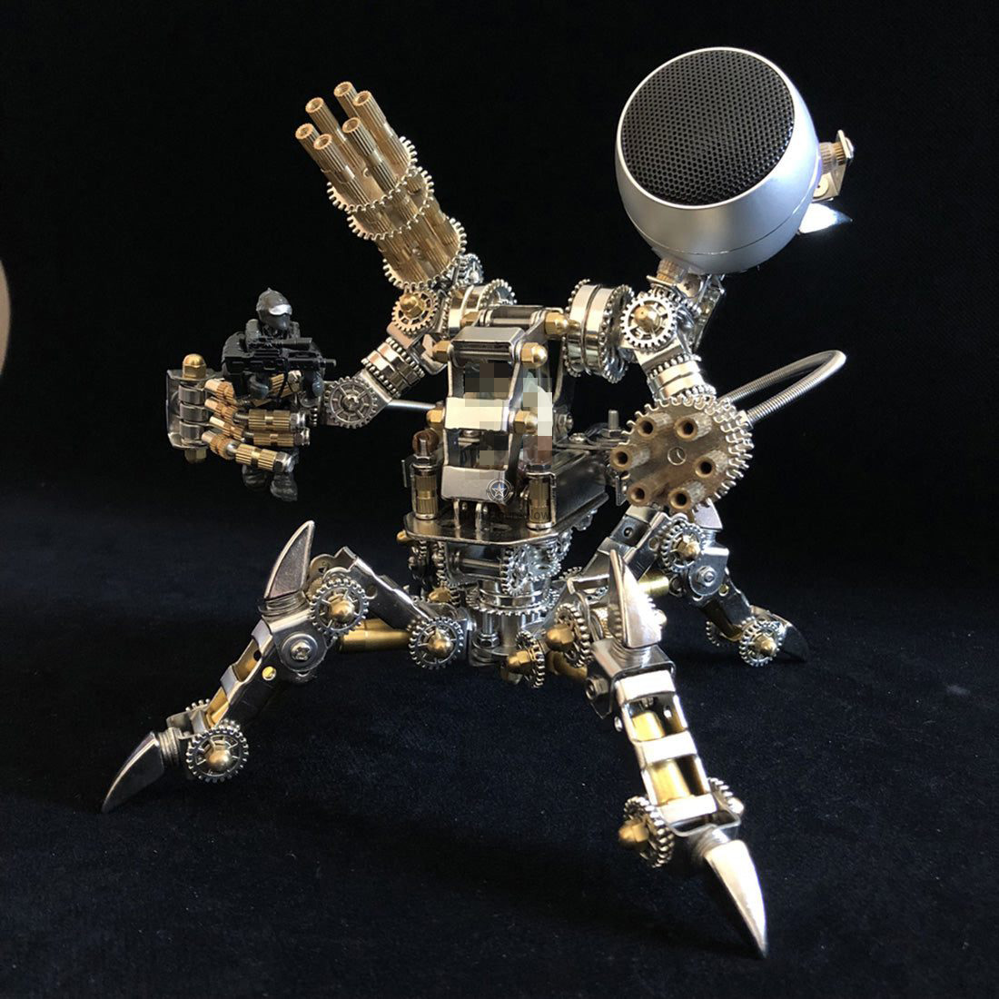 313Pcs DIY Stainless Steel 3D Puzzle Model Set - Magnetic Mecha Model with Detachable Bluetooth Speakers 313Pcs DIY Stainless Steel 3D Puzzle Model Set - Magnetic Mecha Model with Detachable Bluetooth Speakers
