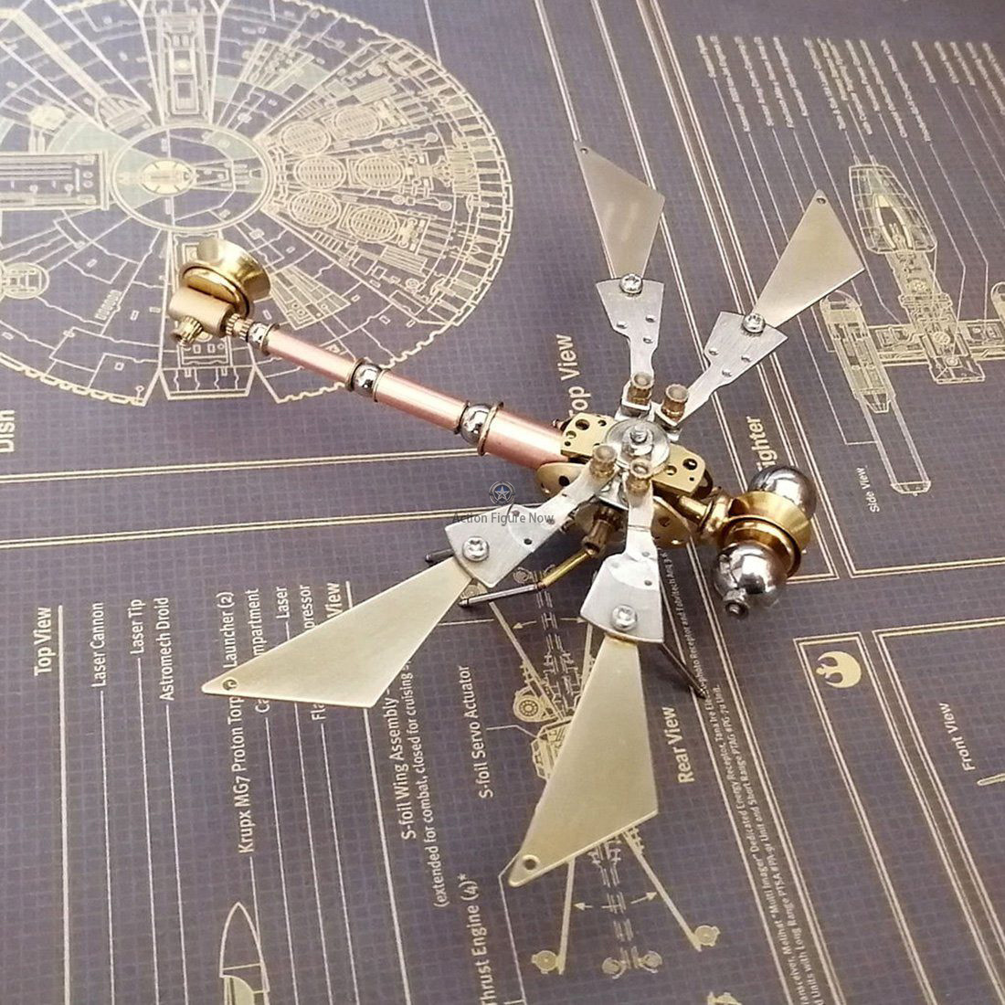 3D Metal Copper Dragonfly: Mechanical Insects Model Craft 3D Metal Copper Dragonfly: Mechanical Insects Model Craft
