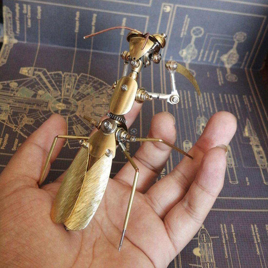 3D Copper Mantis Metal Mechanical Insects Model Steampunk Kit 3D Copper Mantis Metal Mechanical Insects Model Steampunk Kit