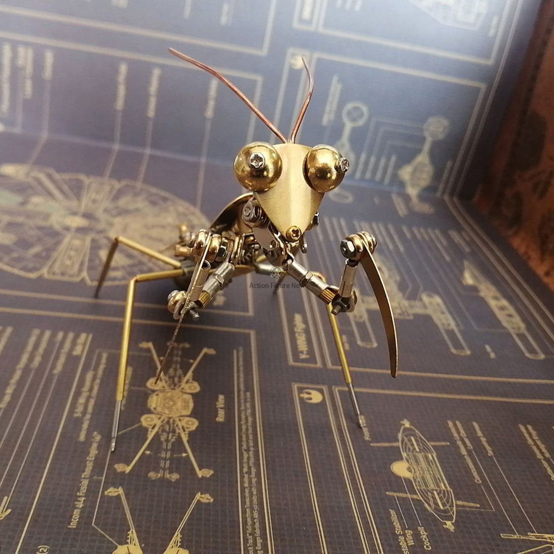 3D Copper Mantis Metal Mechanical Insects Model Steampunk Kit 3D Copper Mantis Metal Mechanical Insects Model Steampunk Kit