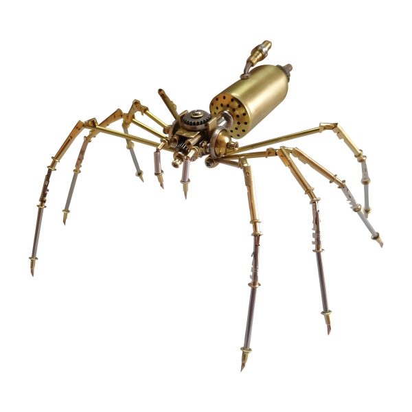 3D Mini Steampunk Long-legged Spider Model DIY Metal Puzzle Assembly
