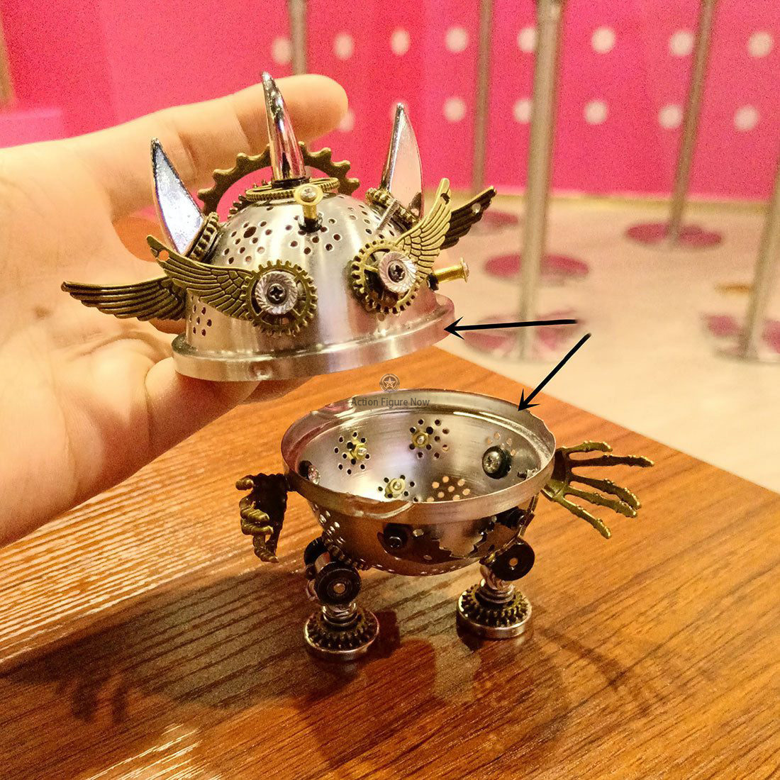 3D Steampunk Metal Little Evil Soldier Mecha With Spear Model Kit Assembly Aromatherapy box 3D Steampunk Metal Little Evil Soldier Mecha With Spear Model Kit Assembly Aromatherapy box