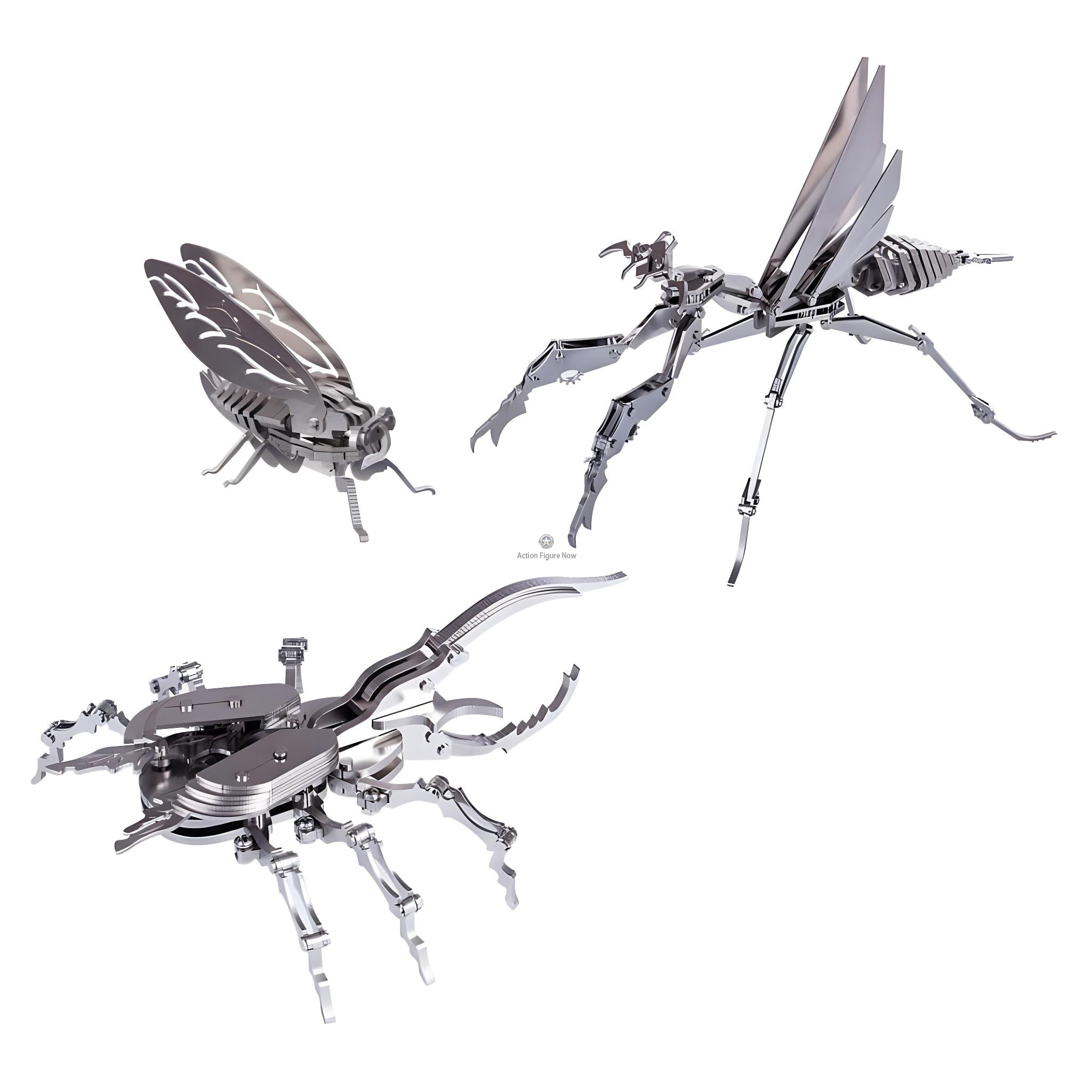 3-Pack DIY 3D Mantis, Beetles and Cicada Model Kit