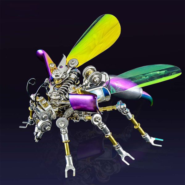 3pcs Metal Insect 3D Puzzle Set: Beetle, Firefly, and Wasp
