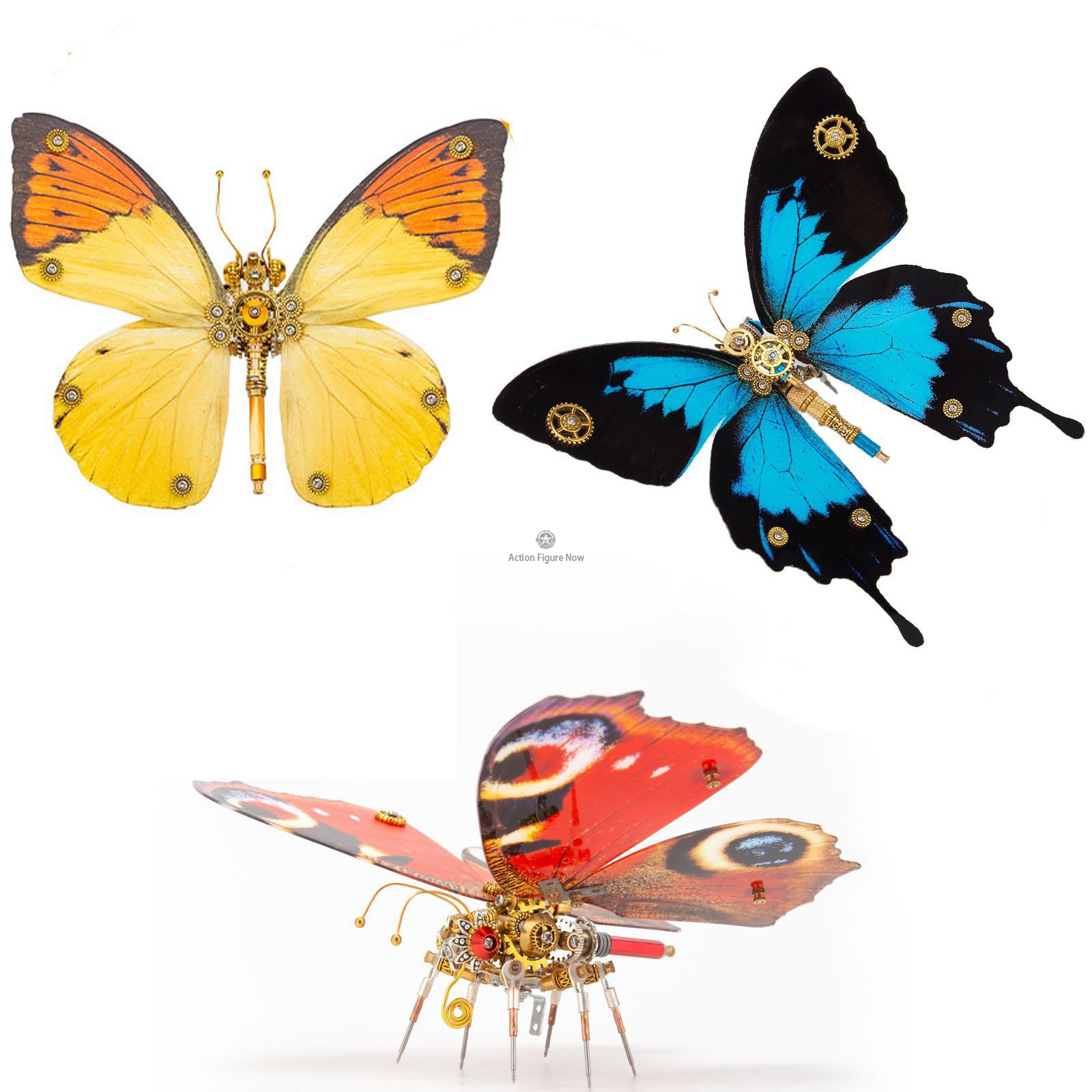 Steampunk Monarch Butterflies 3D Model Building Kit (3-Pack) Steampunk Monarch Butterflies 3D Model Building Kit (3-Pack)