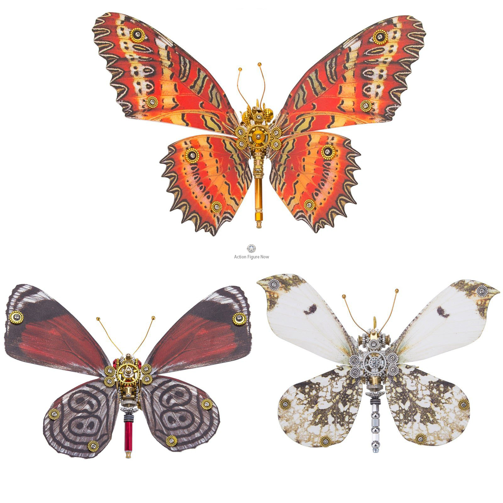Steampunk Monarch Butterflies 3D Model Building Kit (3-Pack) Steampunk Monarch Butterflies 3D Model Building Kit (3-Pack)