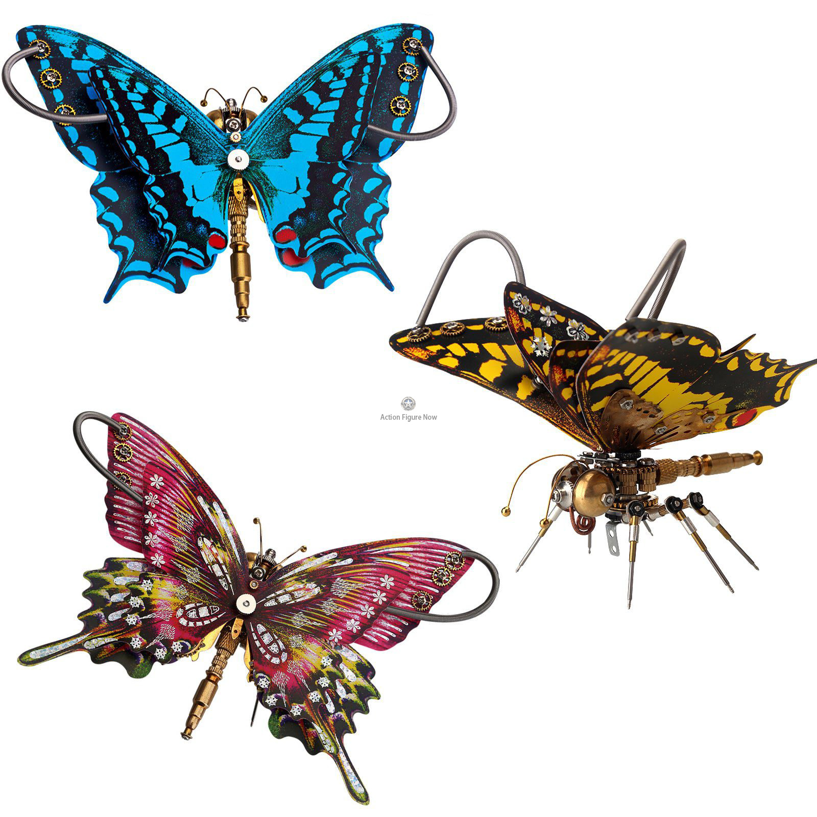 Steampunk Monarch Butterflies 3D Model Building Kit (3-Pack) Steampunk Monarch Butterflies 3D Model Building Kit (3-Pack)