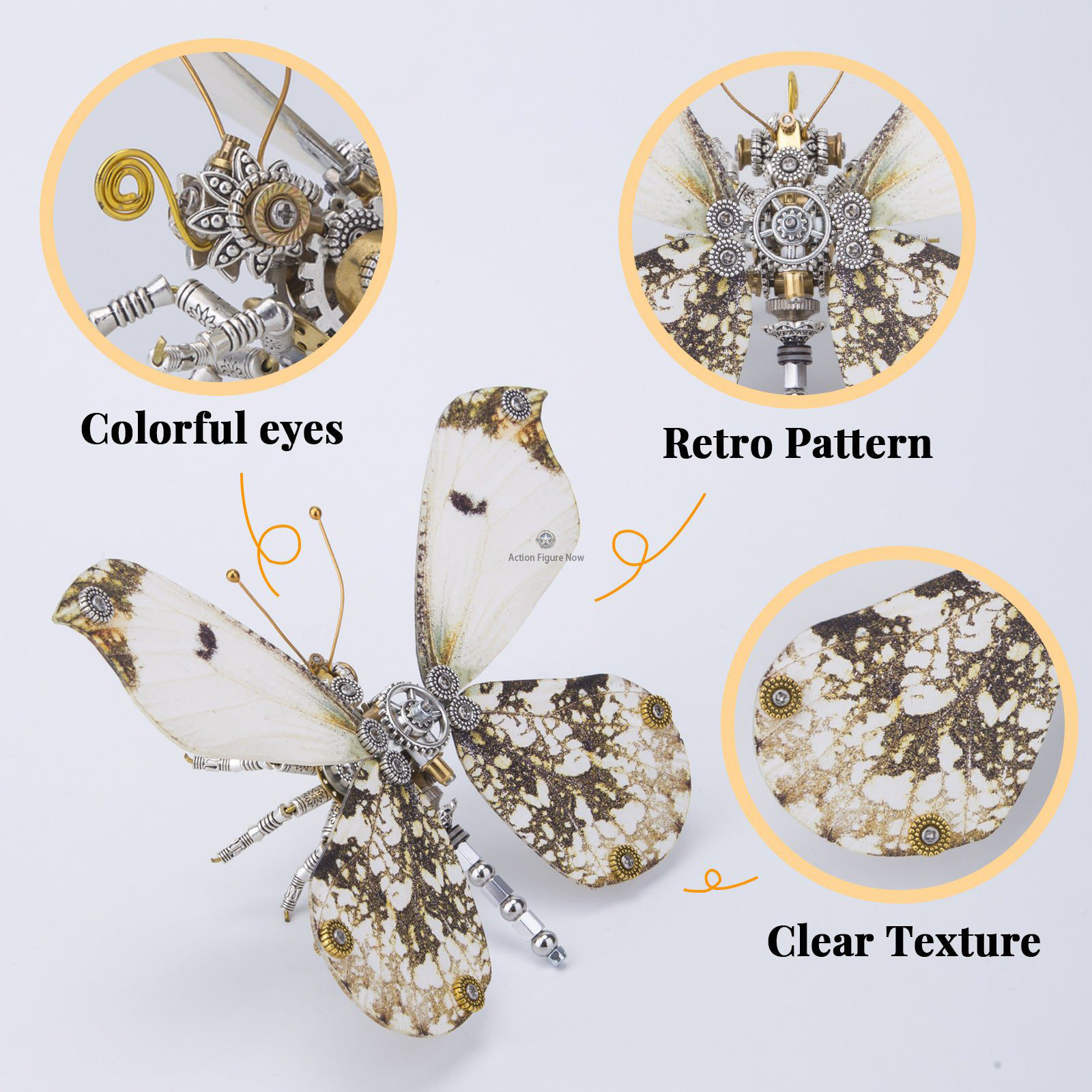 Steampunk Monarch Butterflies 3D Model Building Kit (3-Pack) Steampunk Monarch Butterflies 3D Model Building Kit (3-Pack)